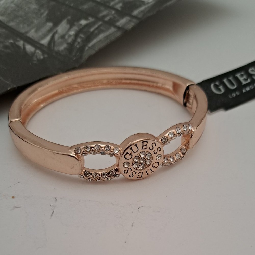 Guess rose gold tone bangle bracelet